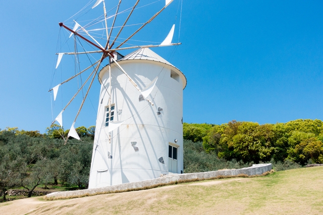 小豆島‐オリーブ公園　ギリシャの風車